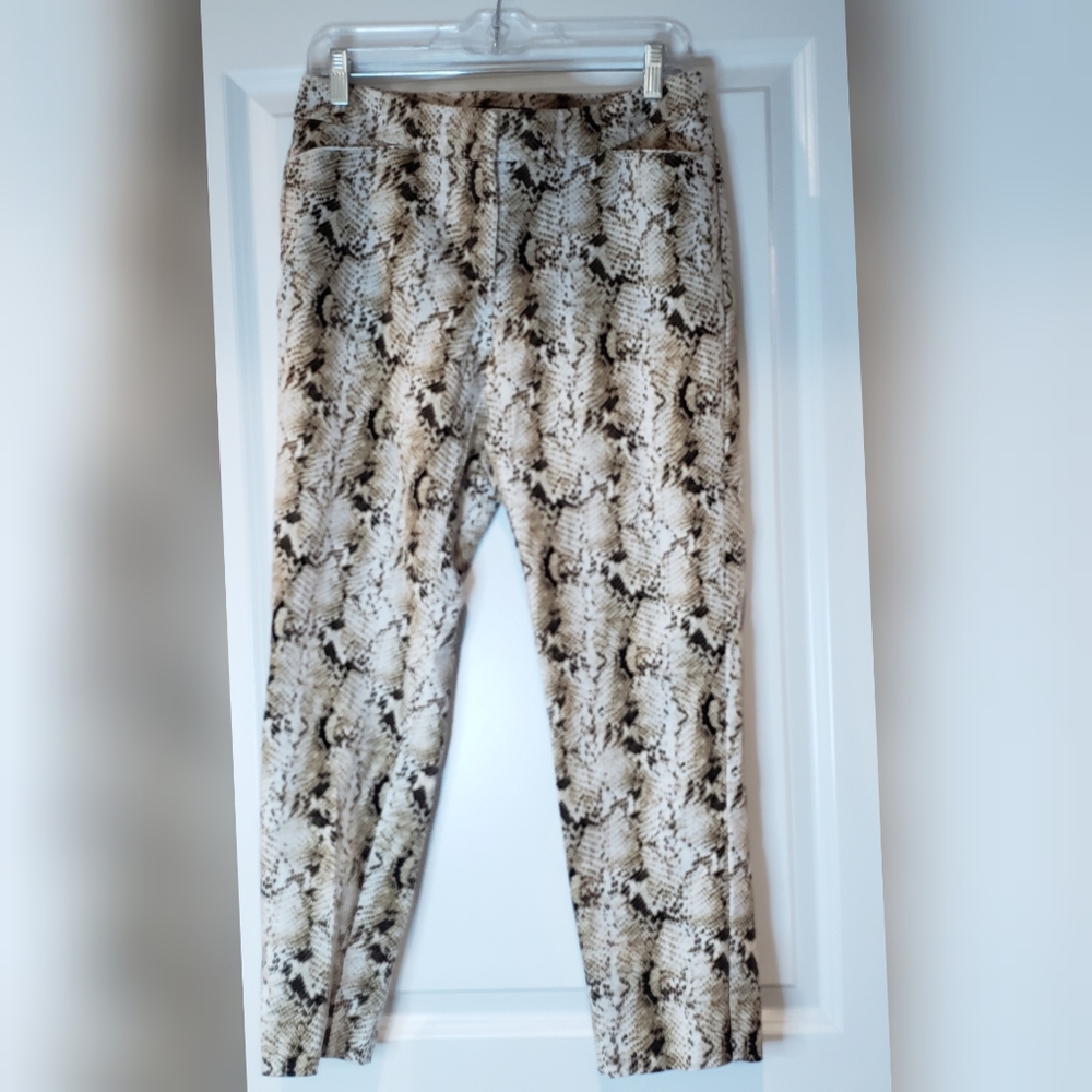 White house black market snake skin print slacks size 8R